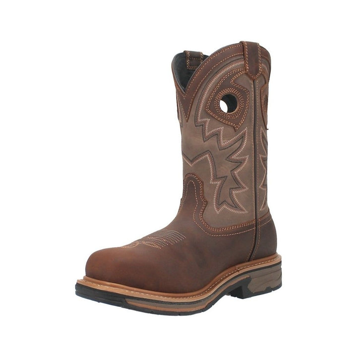 Dan Post Western Boots Mens 11" Pull On Square Toe Tan DP59456 Image 1