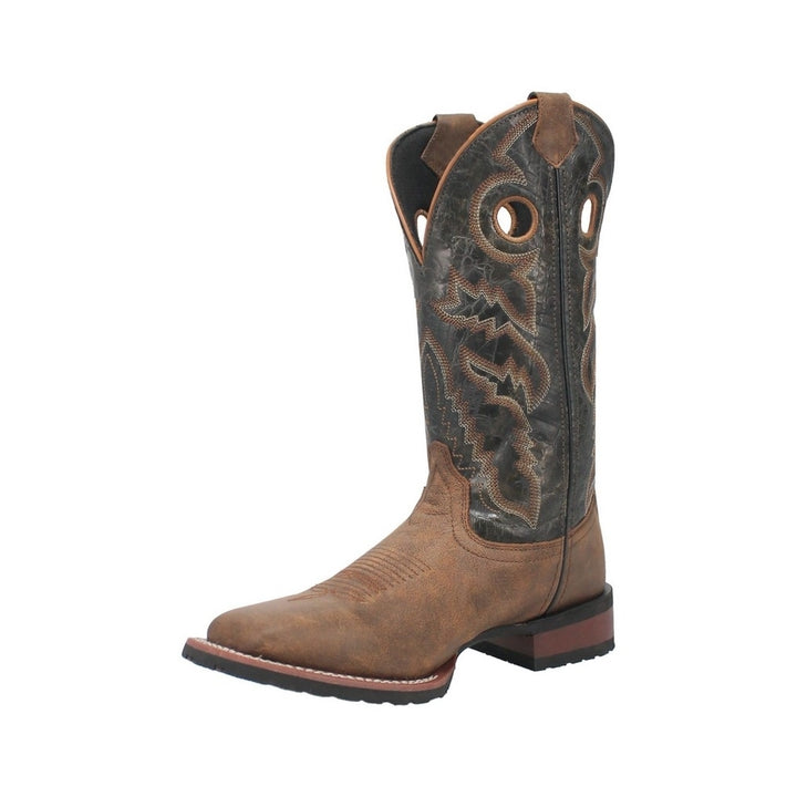 Laredo Western Boots Mens Kosar 12" Pull On Square Tan Black 7937 Image 1