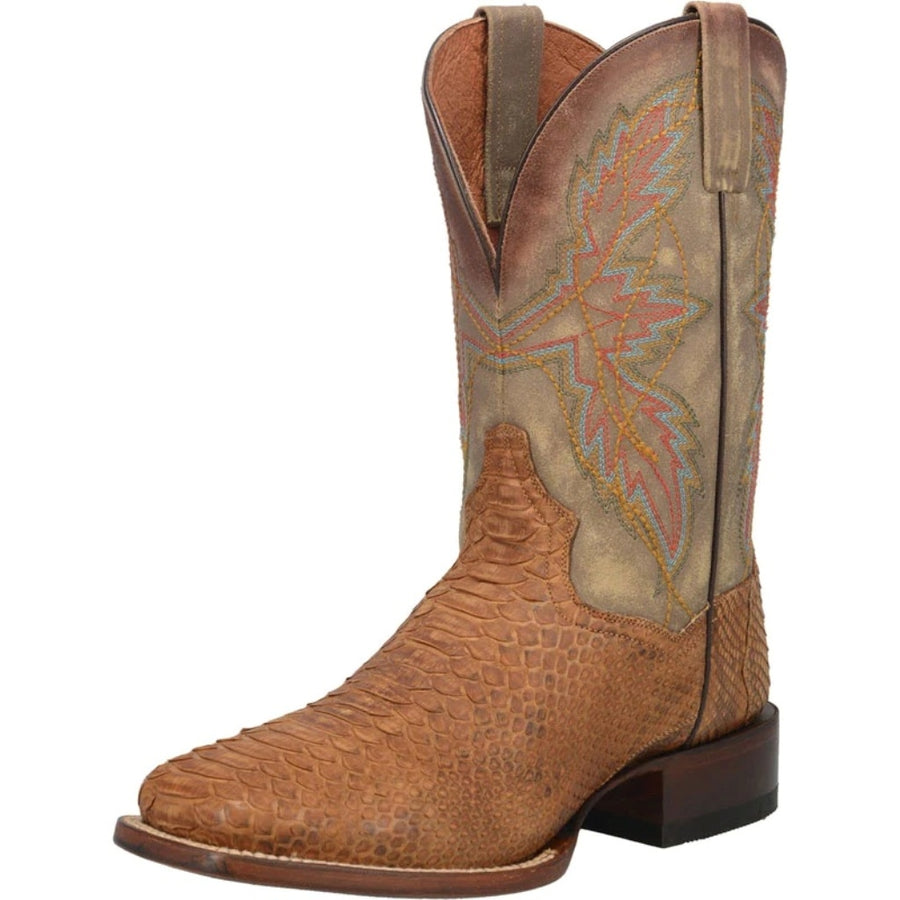 Dan Post Western Boots Mens Dry Gulch Python Leather Tan DP3996 Image 1