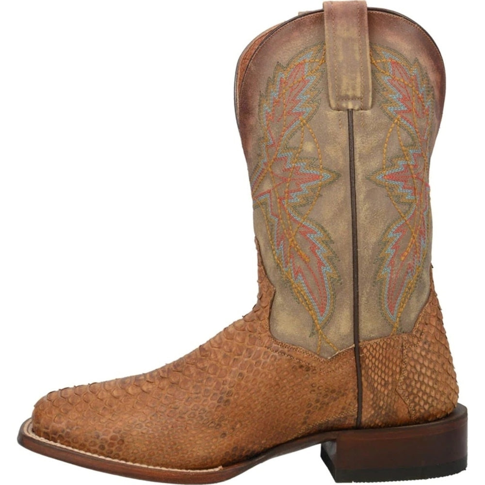 Dan Post Western Boots Mens Dry Gulch Python Leather Tan DP3996 Image 2