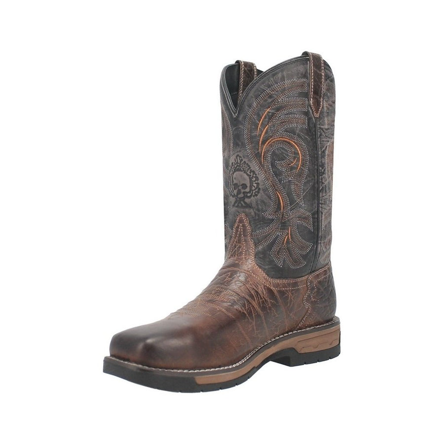 Laredo Western Boots Mens 11" Pull On Steel Toe Square Toe Brown 6920 Image 1