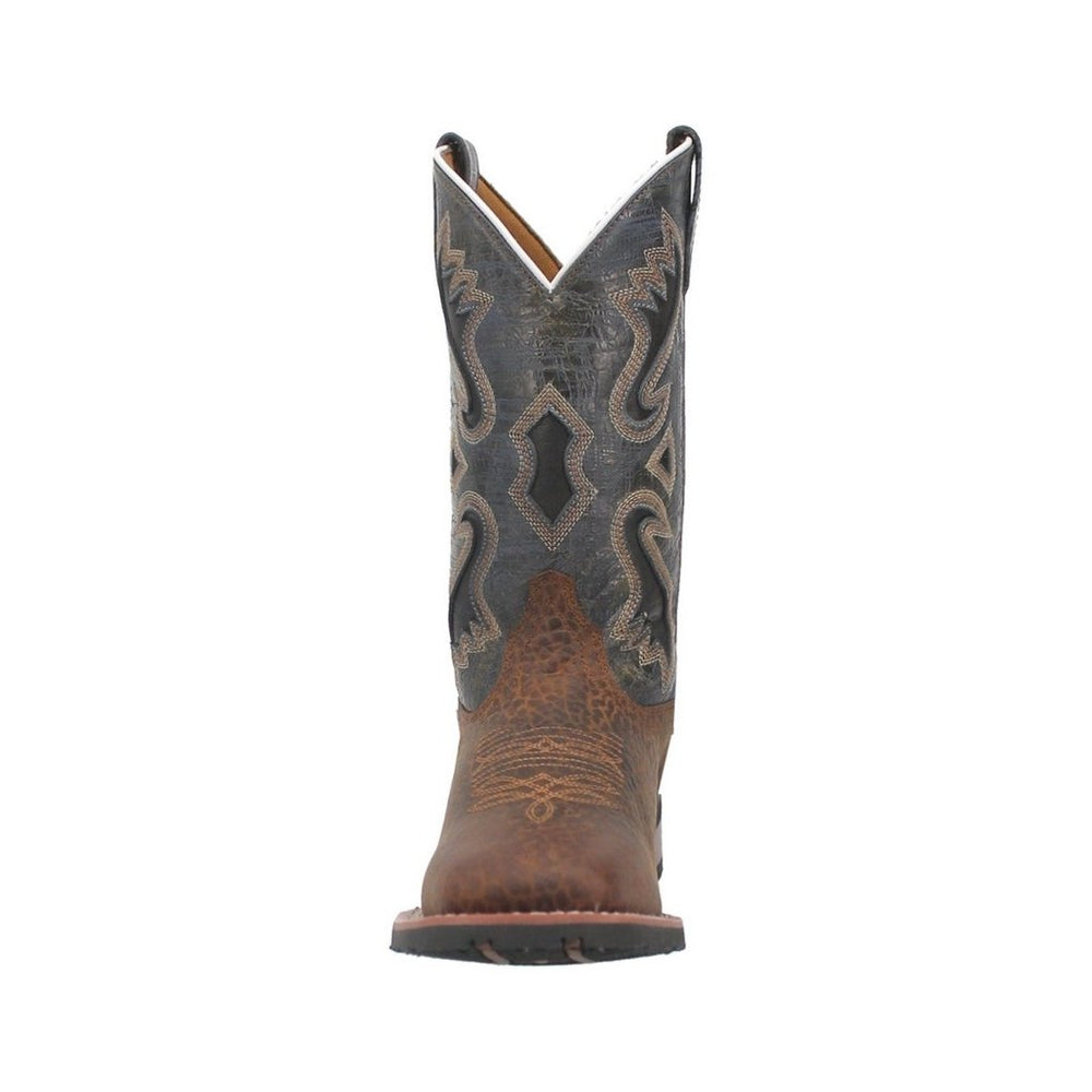 Laredo Western Boots Mens Smoke Creek 11" Pull On Tan Blue 7975 Image 2