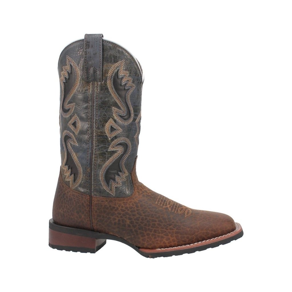 Laredo Western Boots Mens Smoke Creek 11" Pull On Tan Blue 7975 Image 3