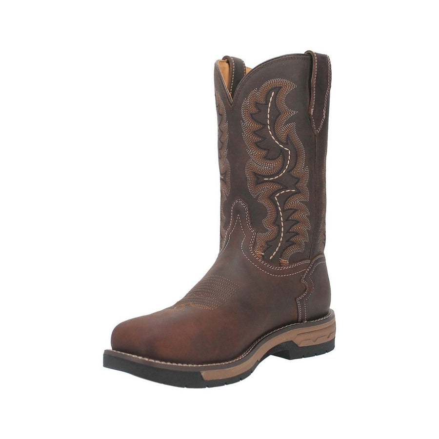 Laredo Western Boots Mens 11" Pull On Steel Toe Square Toe Brown 6921 Image 1