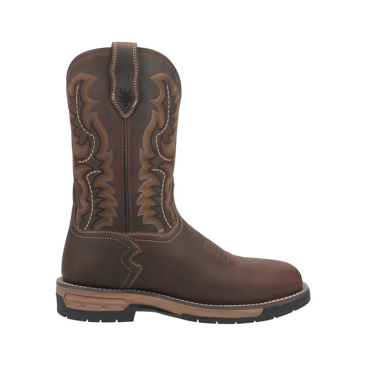 Laredo Western Boots Mens 11" Pull On Steel Toe Square Toe Brown 6921 Image 3