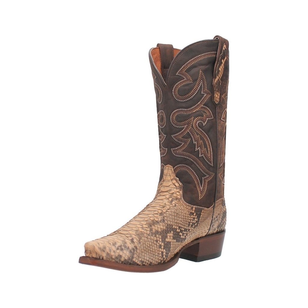 Dan Post Western Boots Mens 13" Pull On Sturgis Python Sand DP3058 Image 1