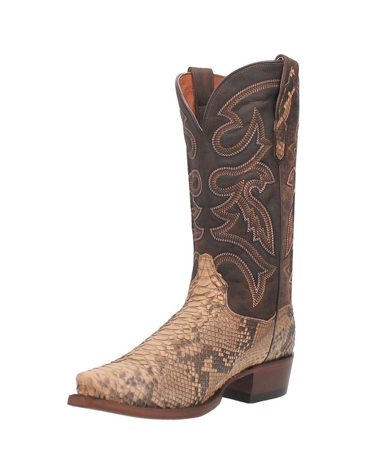 Dan Post Western Boots Mens 13" Pull On Sturgis Python Sand DP3058 Image 1