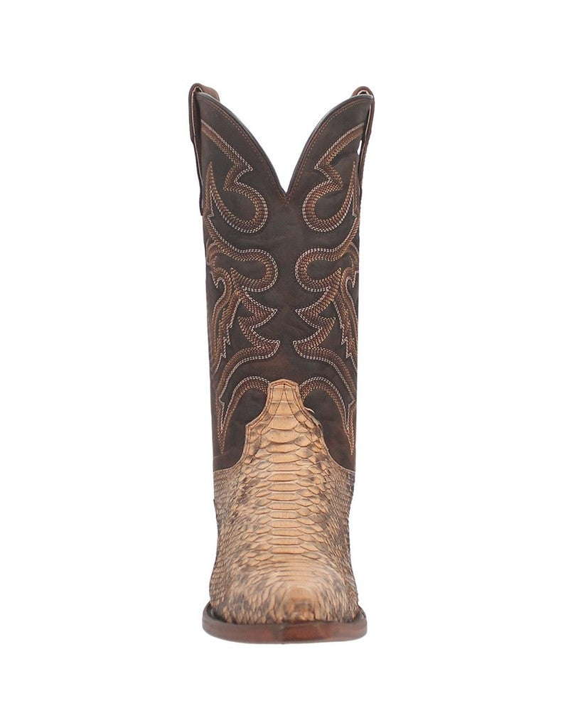 Dan Post Western Boots Mens 13" Pull On Sturgis Python Sand DP3058 Image 2