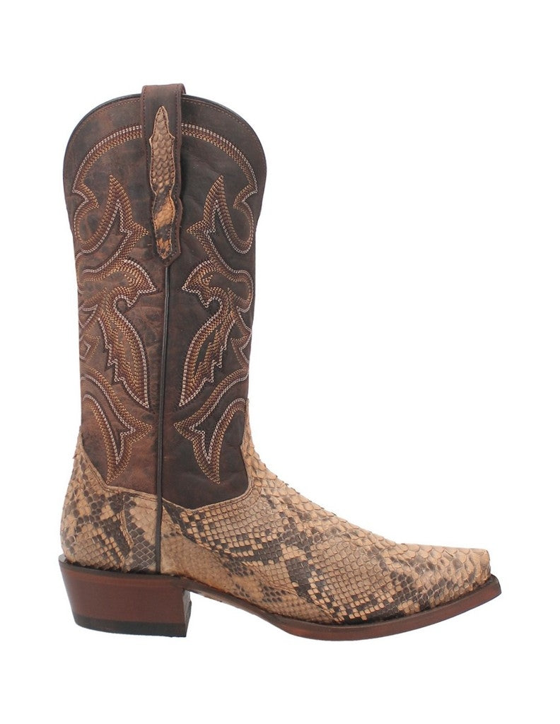 Dan Post Western Boots Mens 13" Pull On Sturgis Python Sand DP3058 Image 3