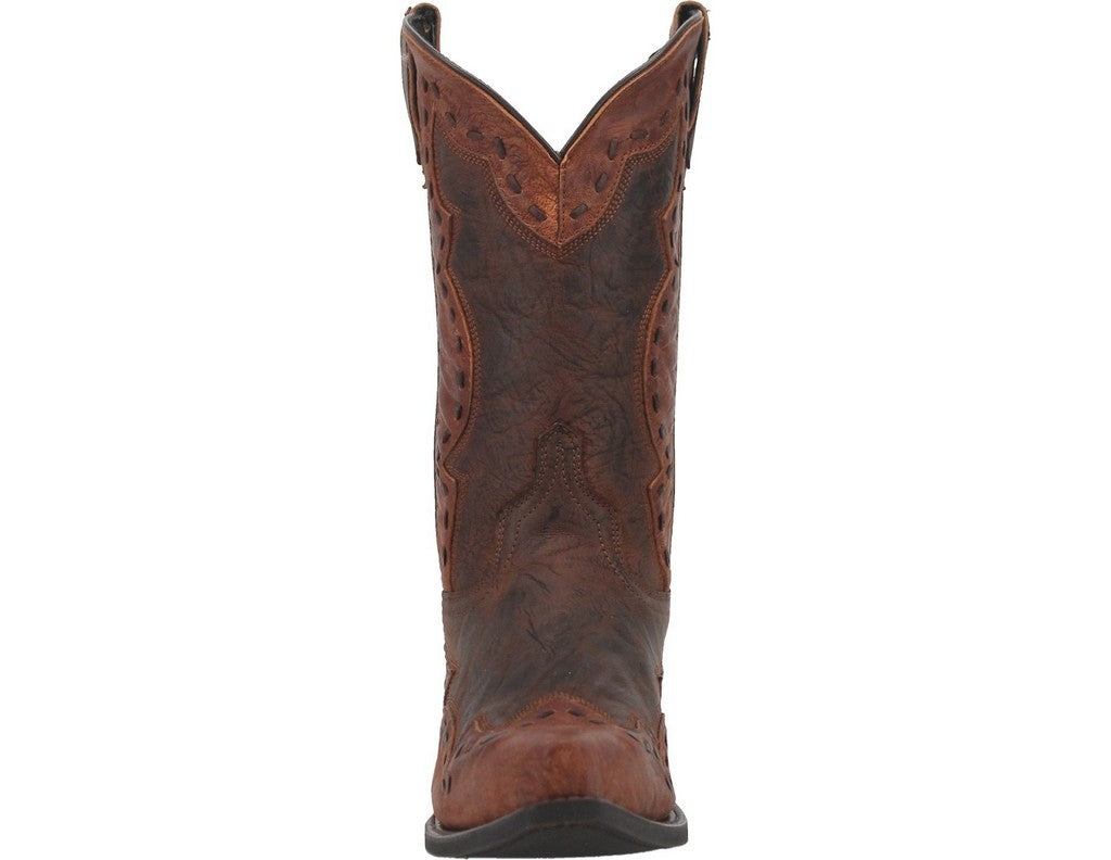 Laredo Western Boots Mens 12" Pull On Ronnie Snip Rust 68471 Image 2