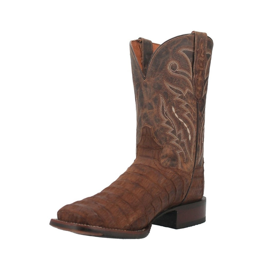 Dan Post Western Boots Mens Mickey Caiman Leather Tan DP4896 Image 1