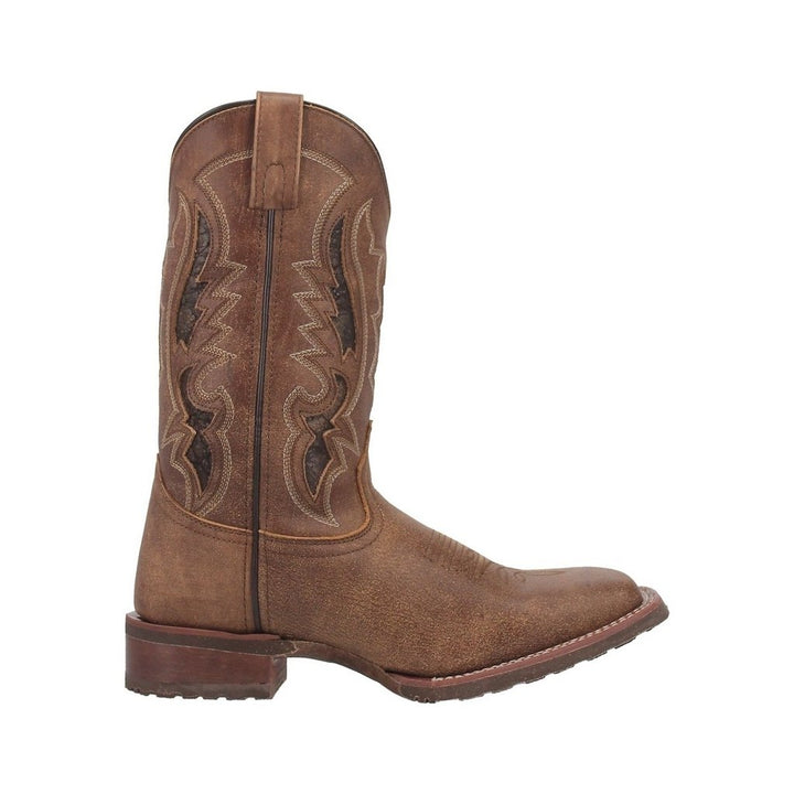 Laredo Western Boots Mens 11" Martin Square Toe Pull On Tan 7952 Image 3