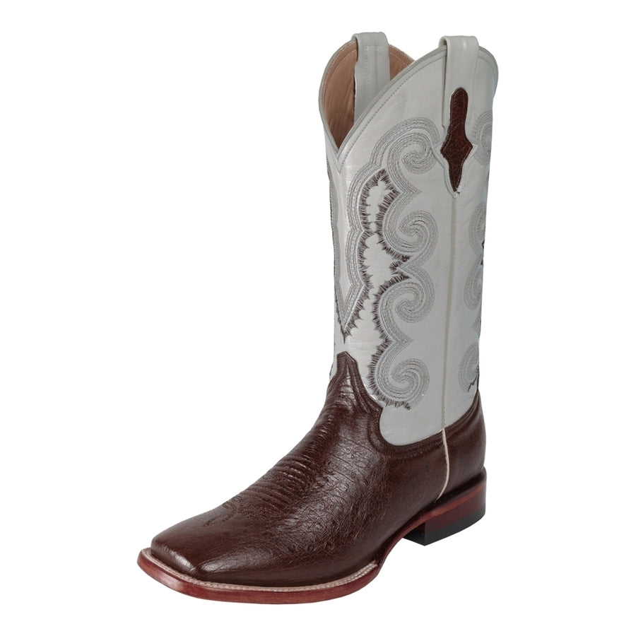 Ferrini Western Boots Mens Cowboy Smooth Ostrich Kango Pearl 10293-07 Image 1