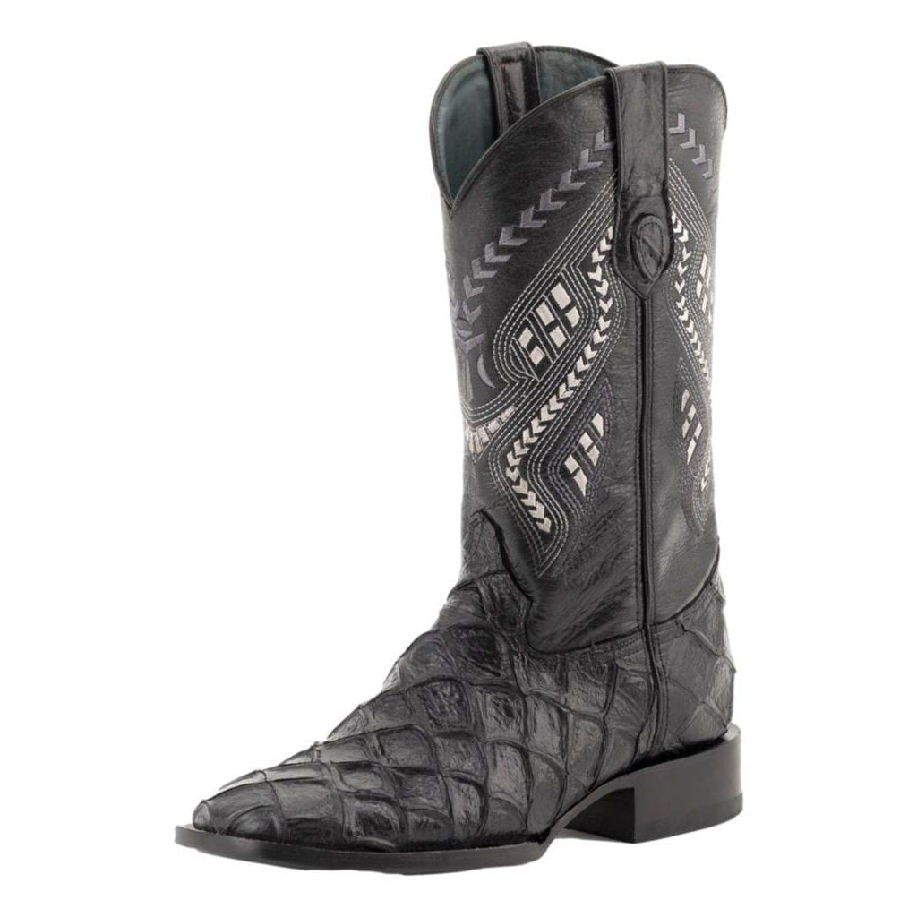 Ferrini Western Boots Mens Bronco Pirarucu Print Black 43393-04 Image 1