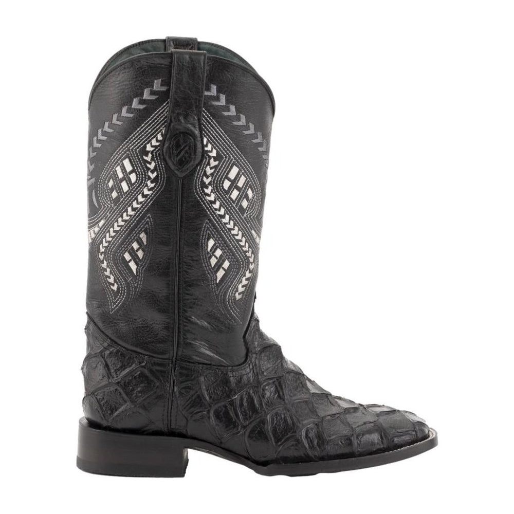 Ferrini Western Boots Mens Bronco Pirarucu Print Black 43393-04 Image 2