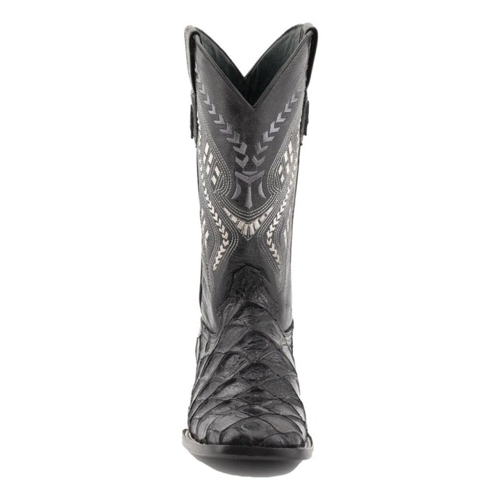 Ferrini Western Boots Mens Bronco Pirarucu Print Black 43393-04 Image 3