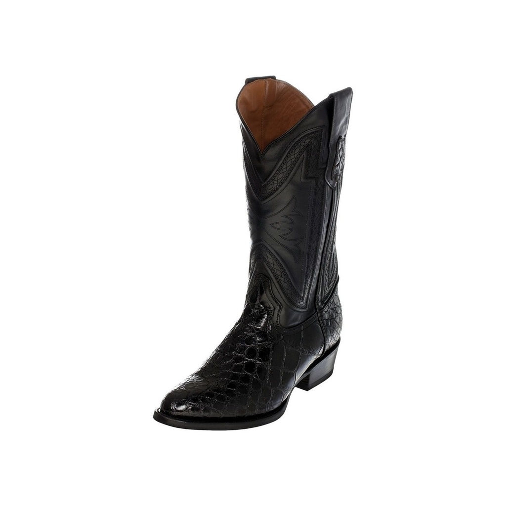 Ferrini Western Boots Mens Genuine Alligator Belly Black 10711-27 Image 1