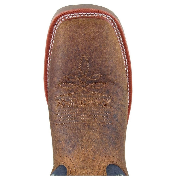 Smoky Mountain Western Boots Mens Parker Leather Brown Navy 4849 Image 2