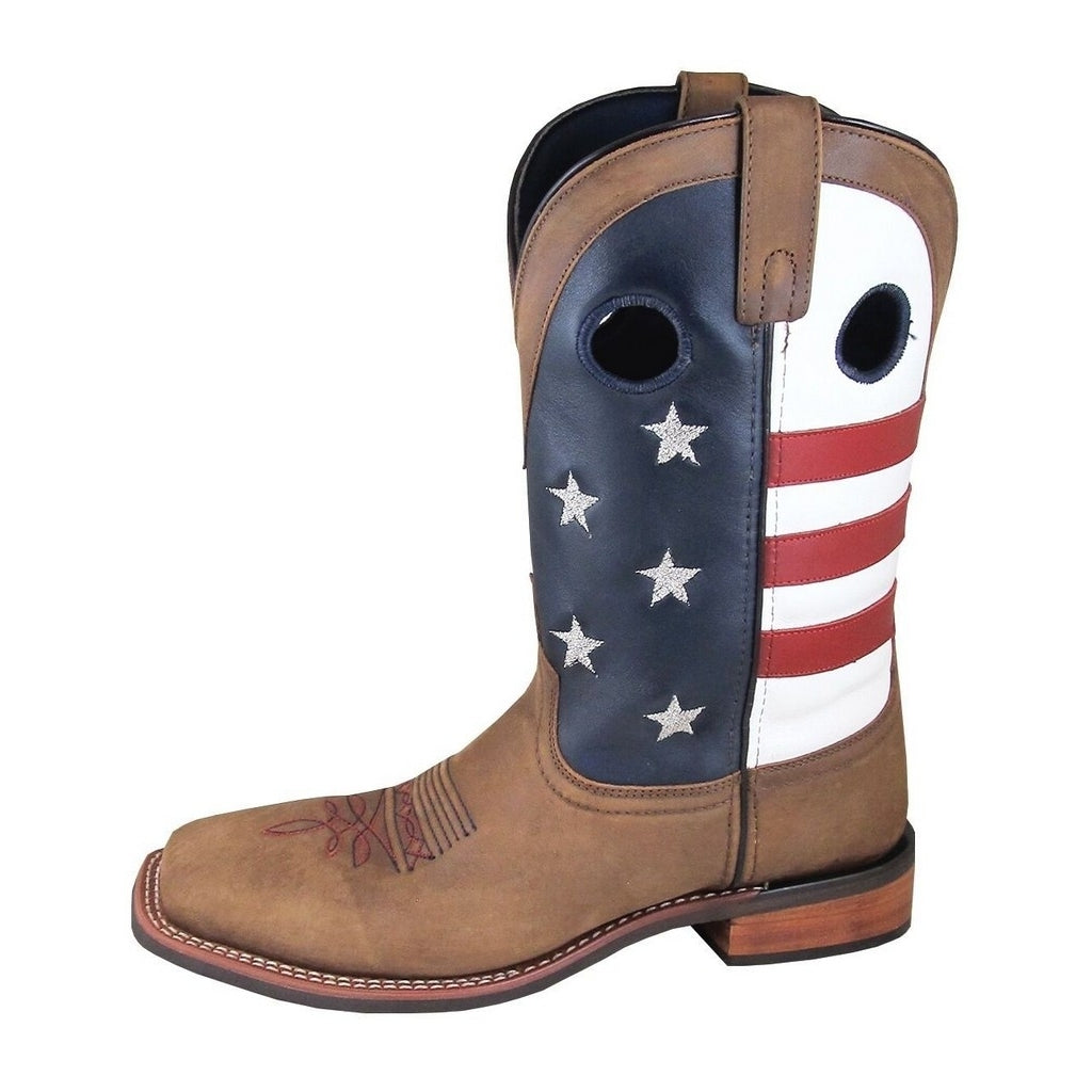 Smoky Mountain Western Boots Mens Stars And Stripes Brown 4880 Image 1