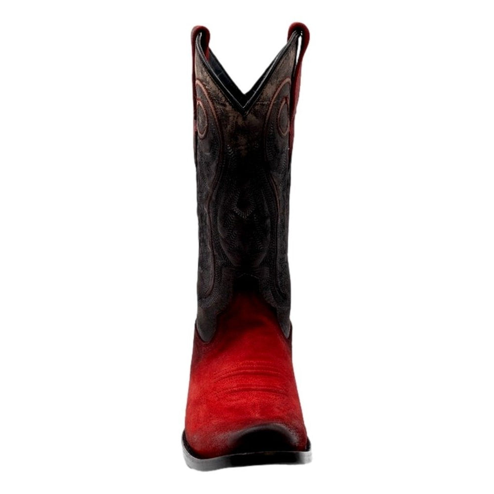 Ferrini Western Boots Mens Roughrider 13" Snip Toe Red 14371-22 Image 2