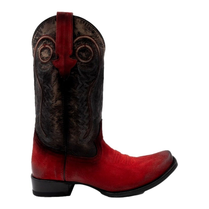 Ferrini Western Boots Mens Roughrider 13" Snip Toe Red 14371-22 Image 3