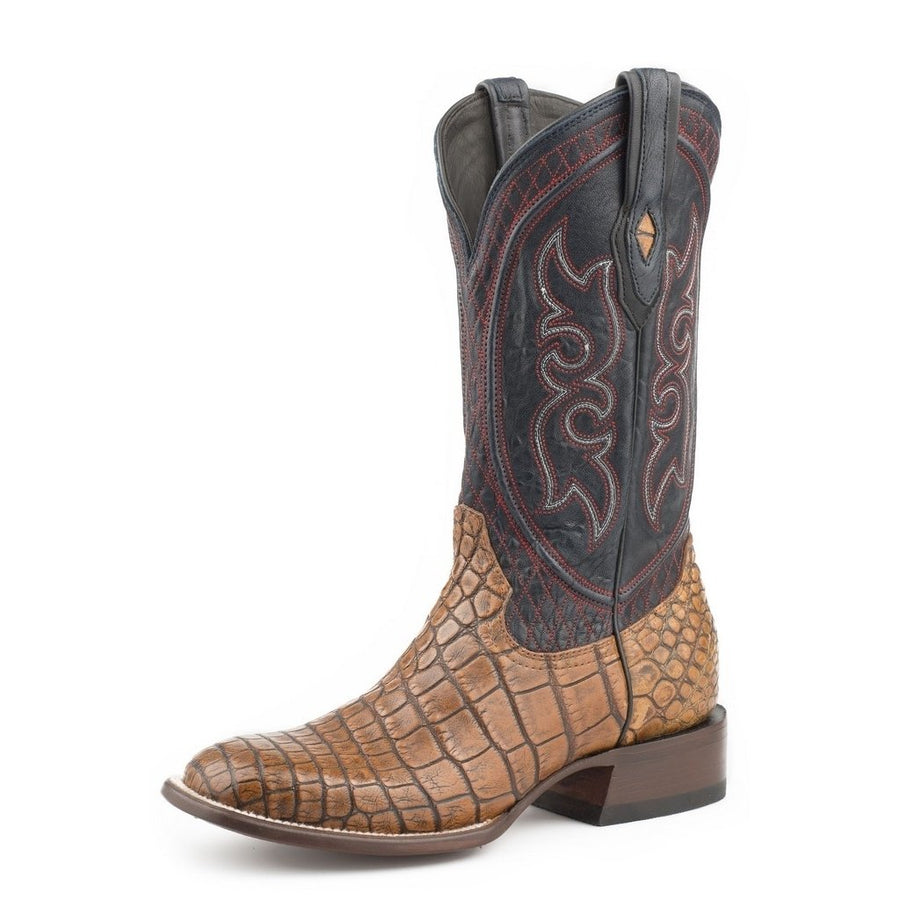 Stetson Western Boots Mens Roundup Alligator Blue 12-020-1852-0420 BU Image 1