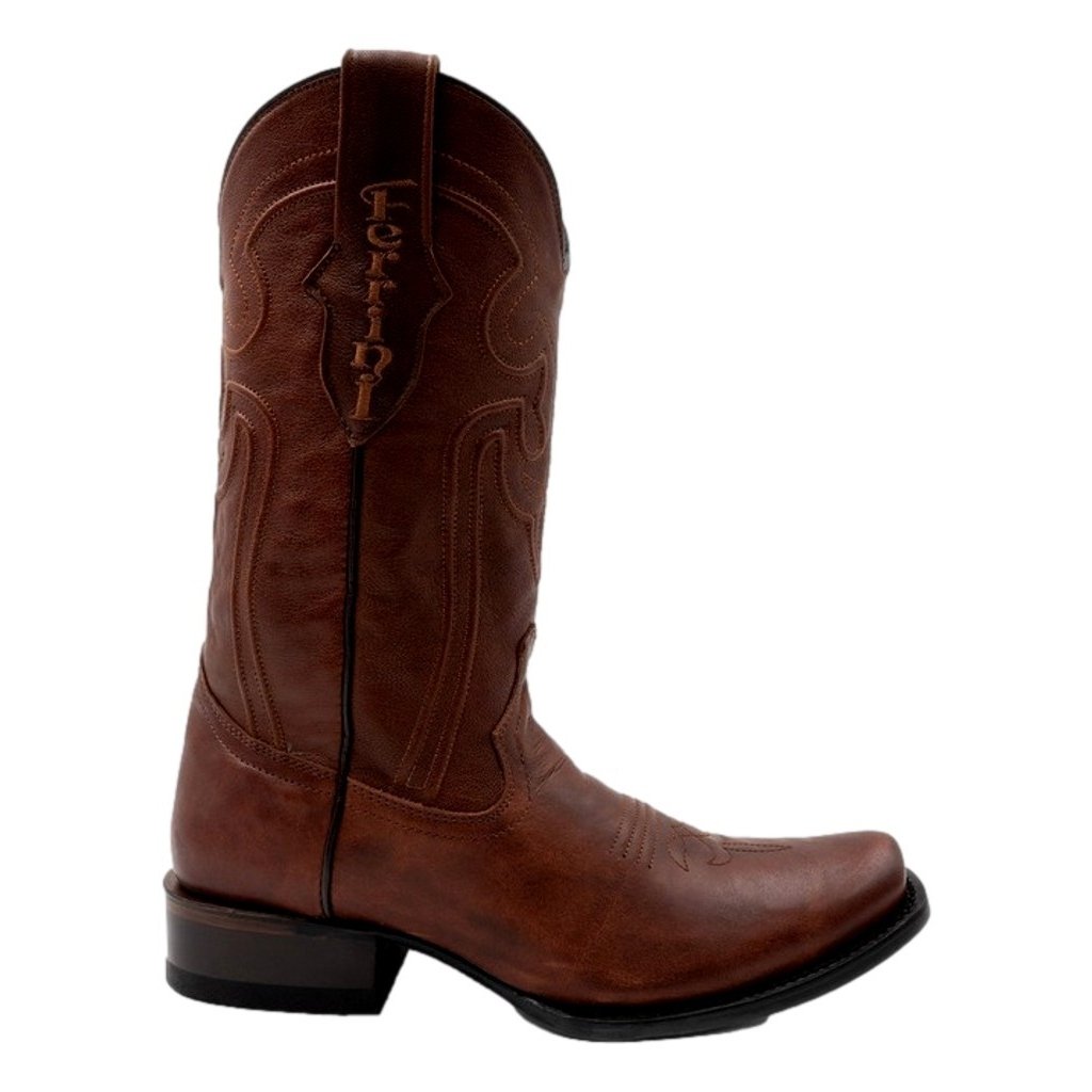 Ferrini Western Boots Mens Wyatt 13" Square Toe Brandy 14671-55 Image 3