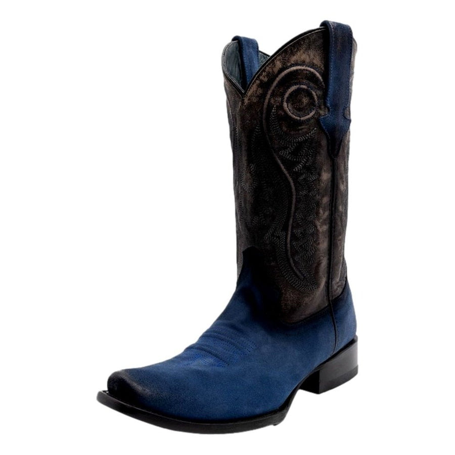 Ferrini Western Boots Mens Roughrider Snip Toe Electric Blue 14371-17 Image 1