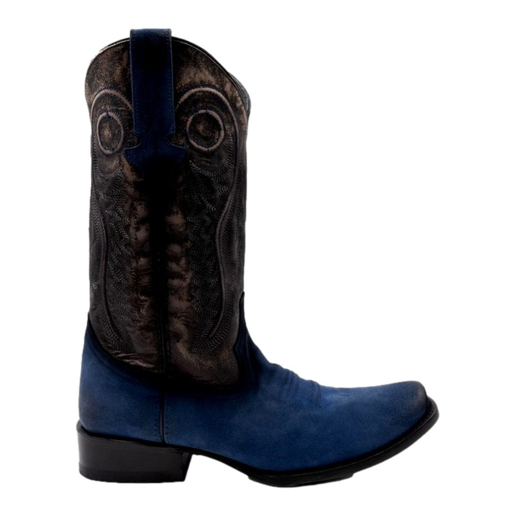 Ferrini Western Boots Mens Roughrider Snip Toe Electric Blue 14371-17 Image 3