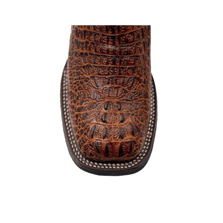 Ferrini Western Boots Mens Stampede Croc Print Rust 40493-23 Image 4