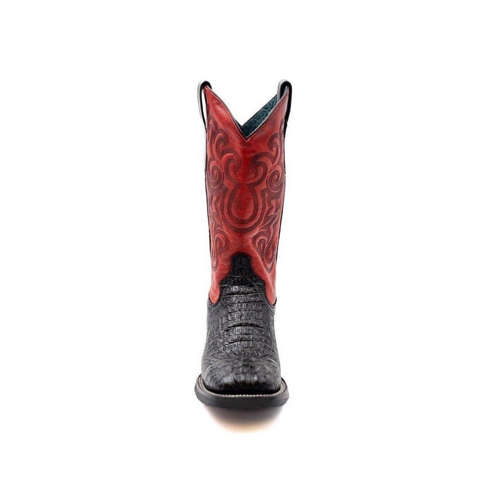 Ferrini Western Boots Mens Stampede Croc Print Black 40493-04 Image 2