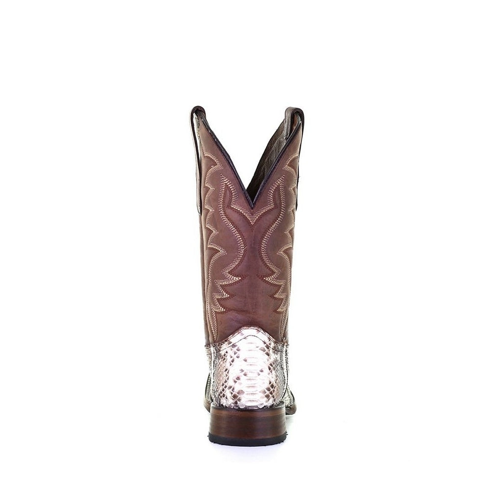 Circle G Western Boot Mens Python Embroidery Natural Brown L5740 Image 4