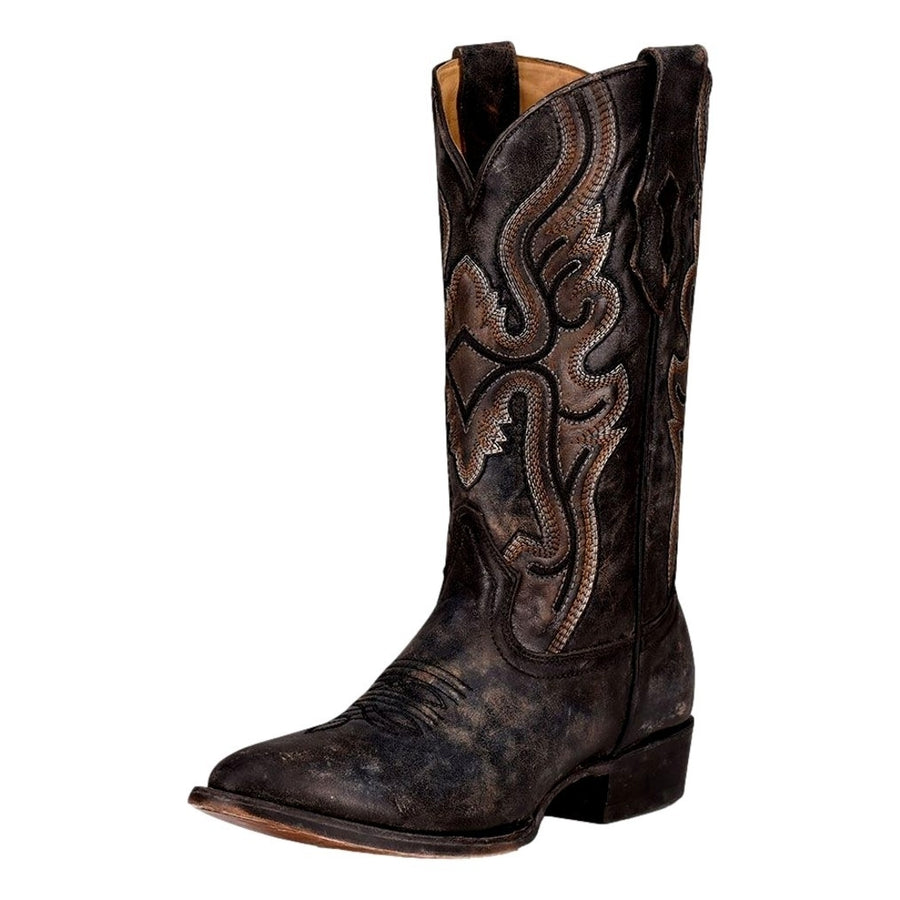 Corral Western Boots Mens Embroidery Snip Toe 12 1/2" Black C3808 Image 1