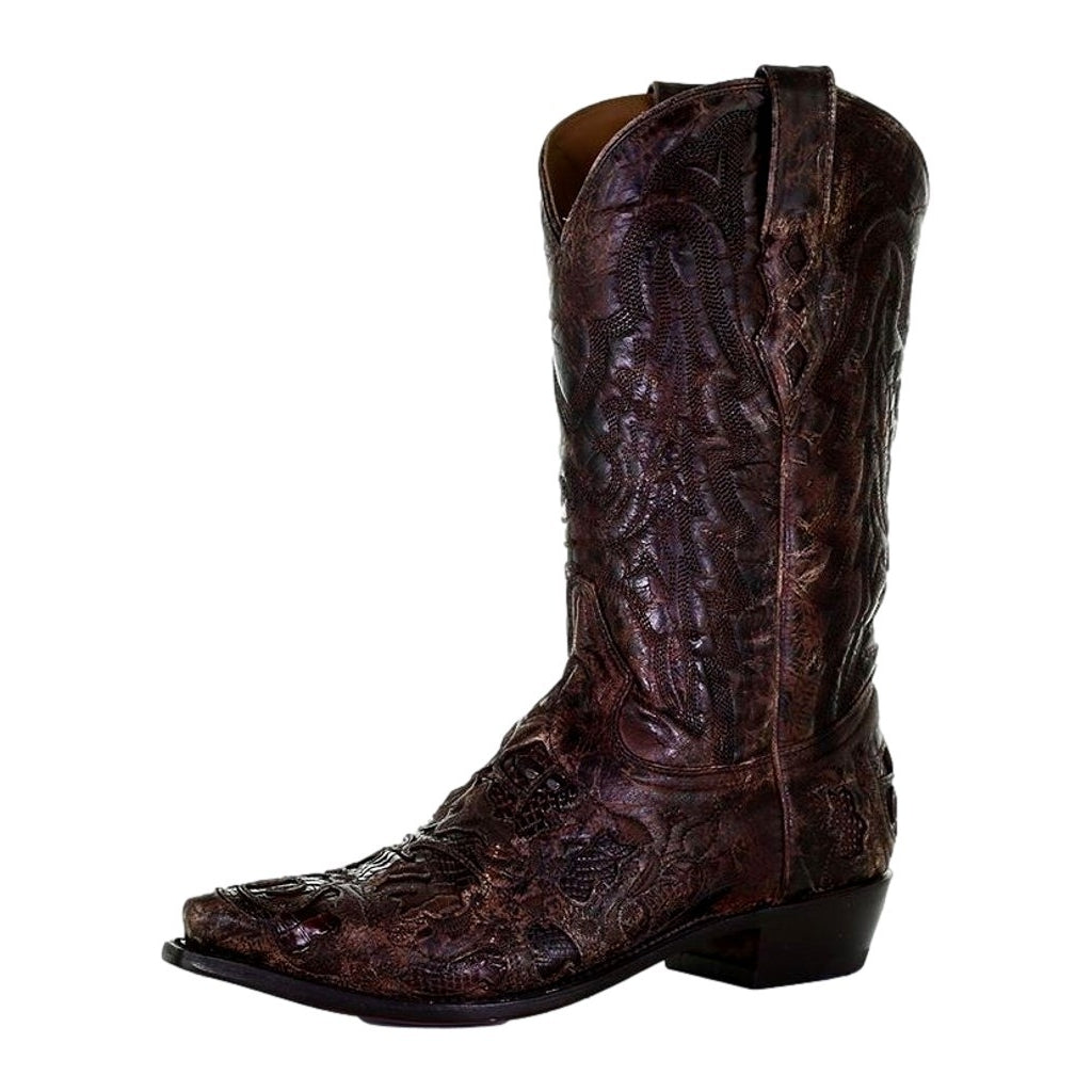 Corral Western Boots Mens Embroidery Alligator Inlay Brown A4115 Image 1