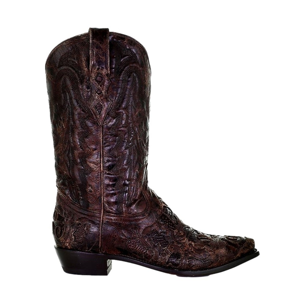 Corral Western Boots Mens Embroidery Alligator Inlay Brown A4115 Image 3