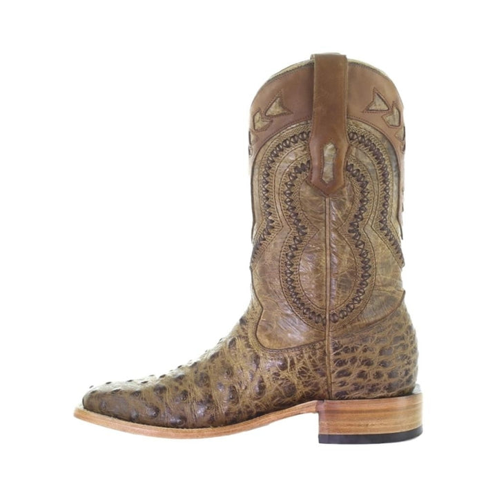 Corral Western Boots Mens Embroidered Ostrich Leather Ivory A4008 Image 3