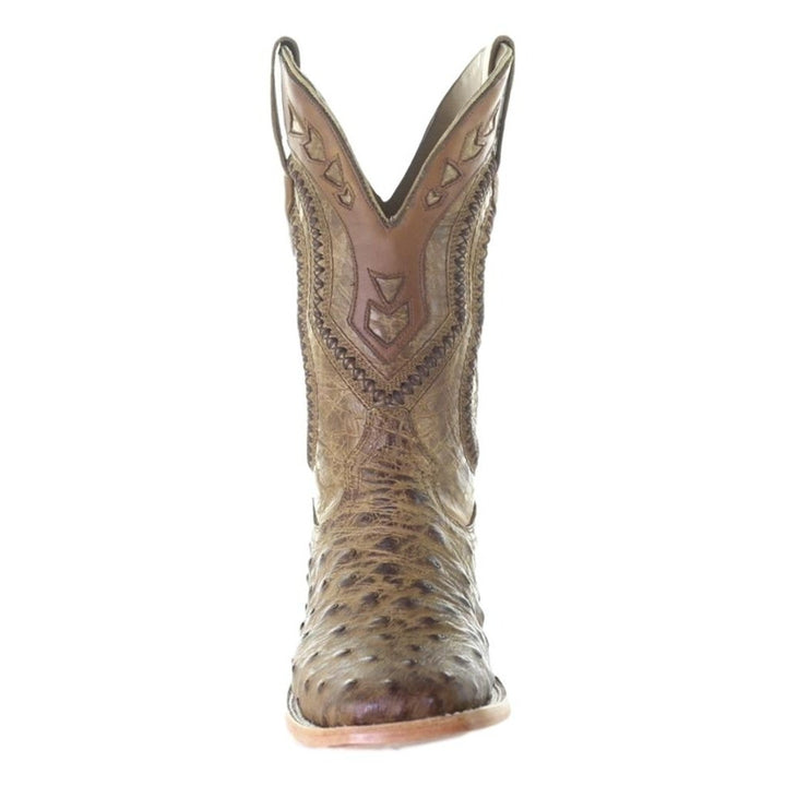 Corral Western Boots Mens Embroidered Ostrich Leather Ivory A4008 Image 4