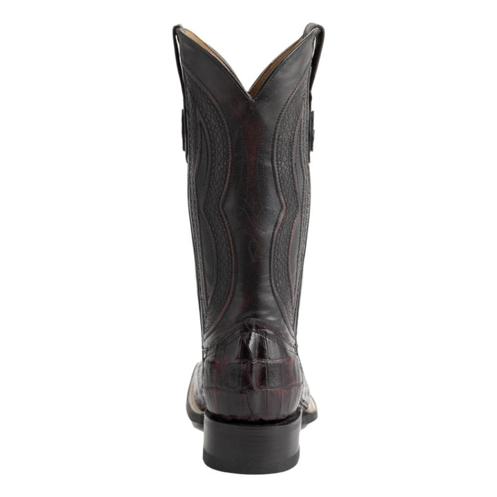 Ferrini Western Boots Mens Exotic Caiman Black Cherry 10493-08 Image 4