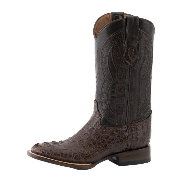 Ferrini Western Boots Mens Exotic Caiman Leather Chocolate 10493-09 Image 1