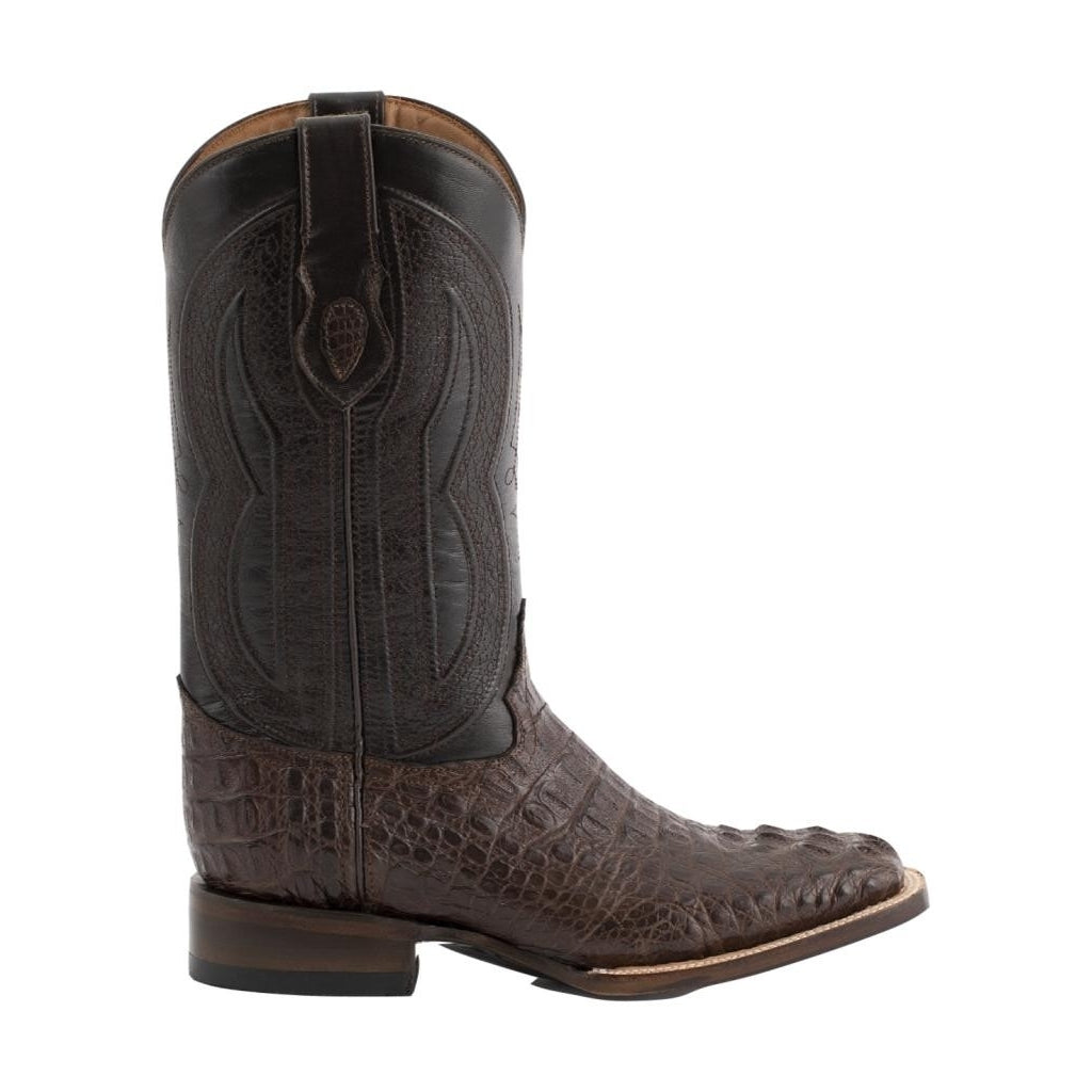 Ferrini Western Boots Mens Exotic Caiman Leather Chocolate 10493-09 Image 2