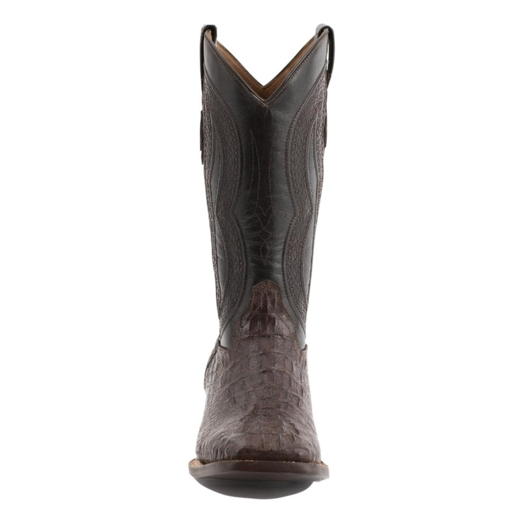 Ferrini Western Boots Mens Exotic Caiman Leather Chocolate 10493-09 Image 3