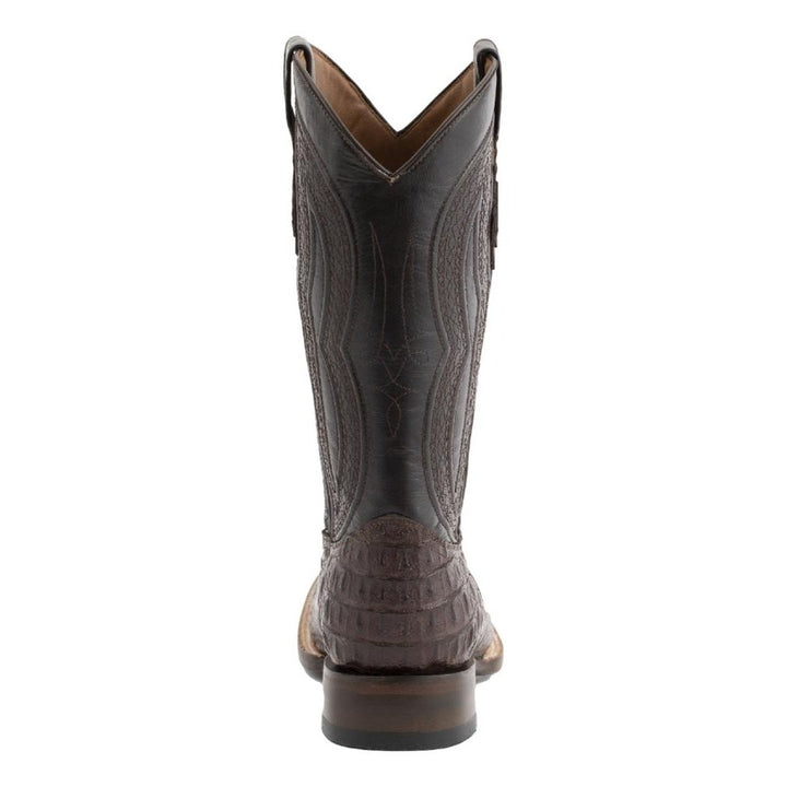 Ferrini Western Boots Mens Exotic Caiman Leather Chocolate 10493-09 Image 4