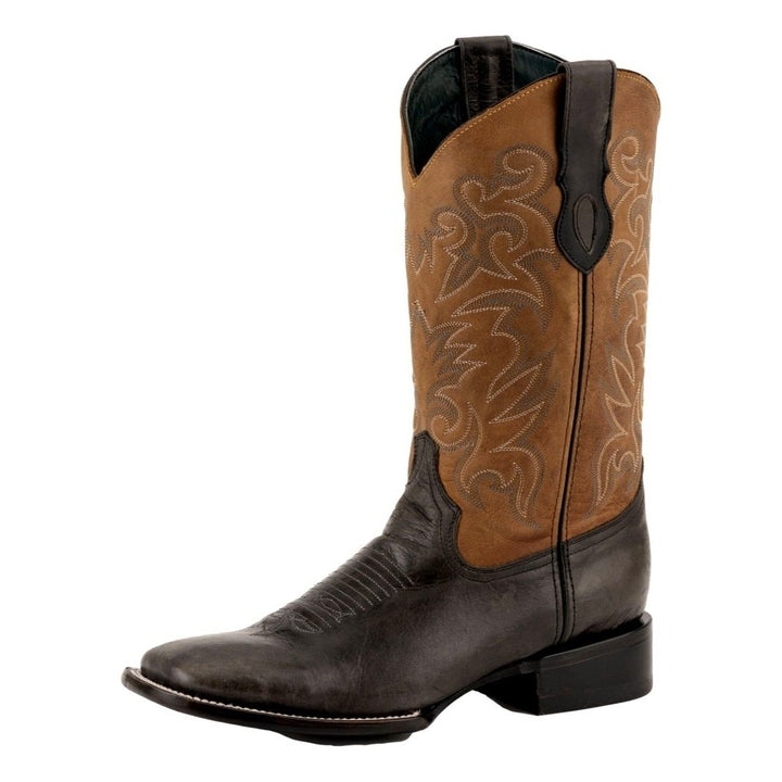 Ferrini Western Boots Mens Colton Square Toe Leather Nicotine 11093-24 Image 1