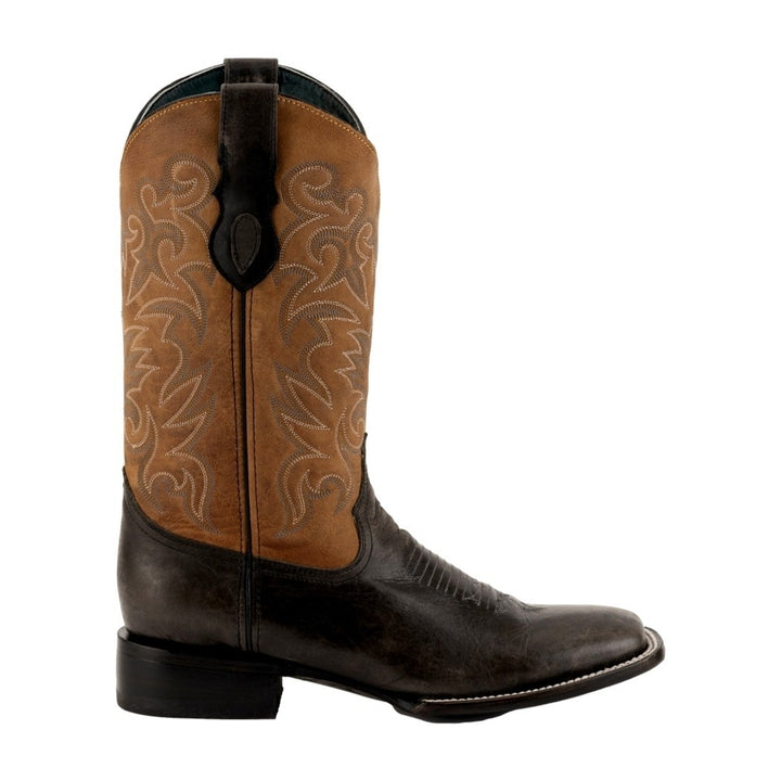 Ferrini Western Boots Mens Colton Square Toe Leather Nicotine 11093-24 Image 2