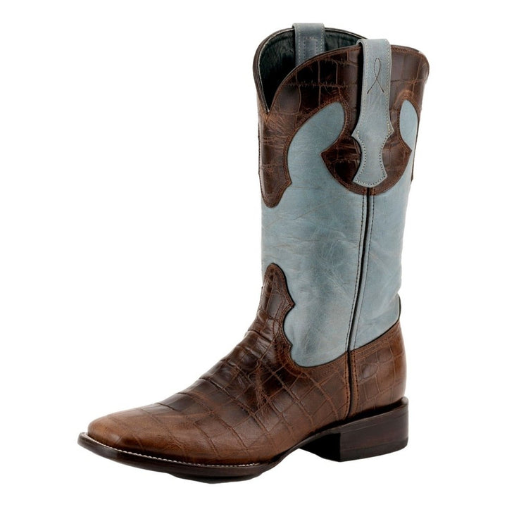 Ferrini Western Boots Mens Mustang Alligator Print Brown 40793-10 Image 1