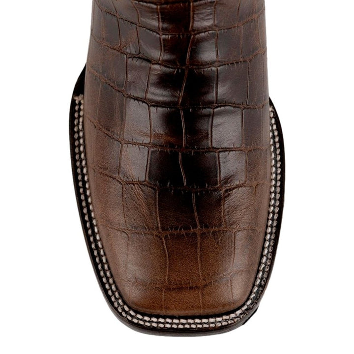 Ferrini Western Boots Mens Mustang Alligator Print Brown 40793-10 Image 4