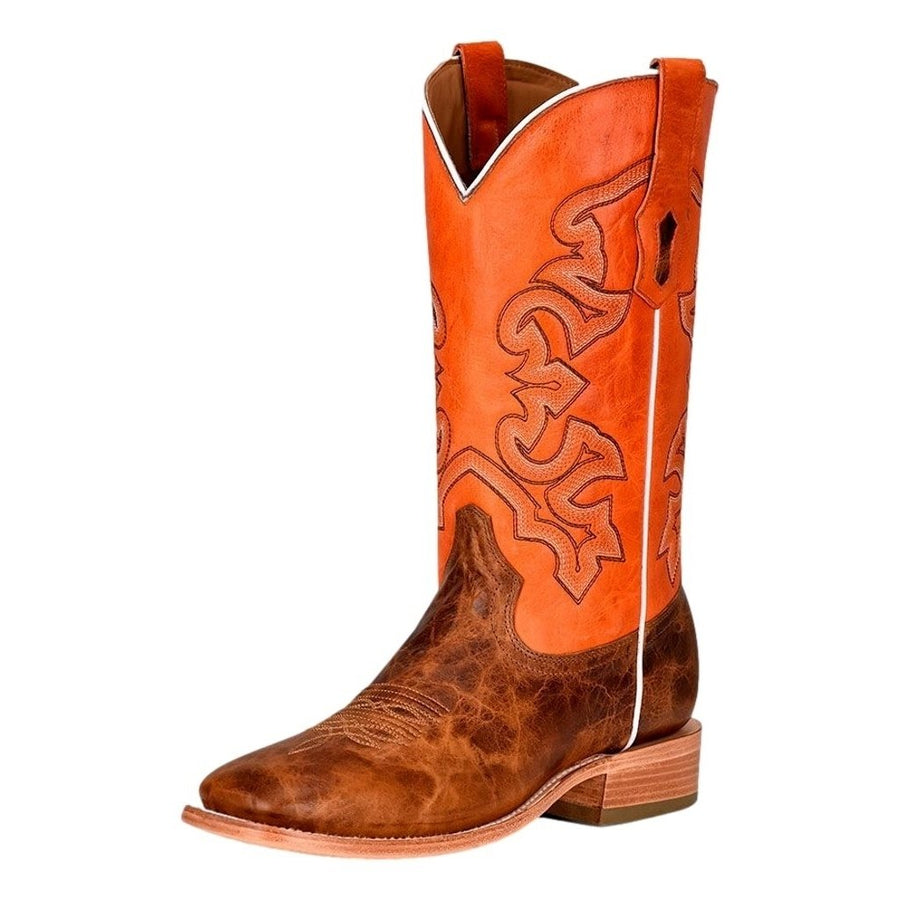 Corral Western Boots Mens 12" Pull On Embroidery Sand Orange A4228 Image 1