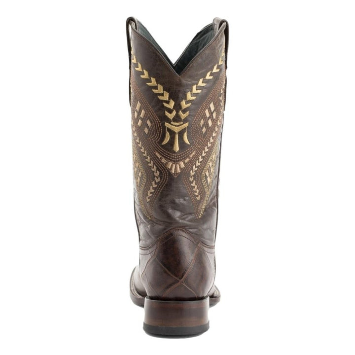 Ferrini Western Boots Mens Jesse Alligator Print Chocolate 43593-09 Image 4