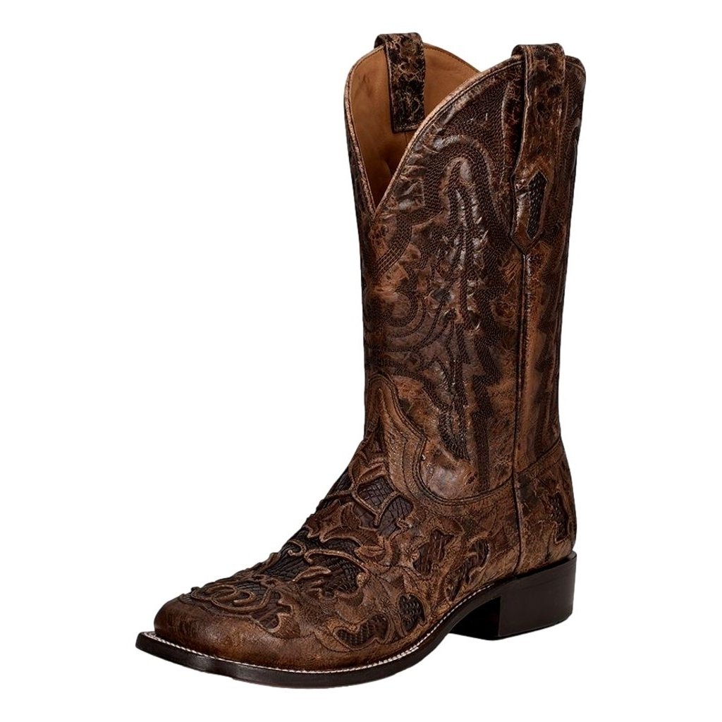 Corral Western Boots Mens Alligator Inlay Embroidery Brown A4173 Image 1