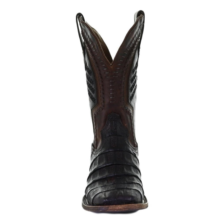 Corral Western Boots Mens Square Toe Caiman Tail Vamp Brown A3878 Image 4